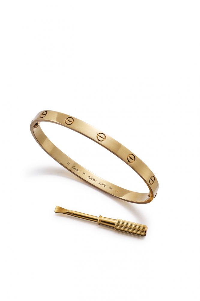 CARTIER LOVE 18K YELLOW GOLD BANGLE BRACELET