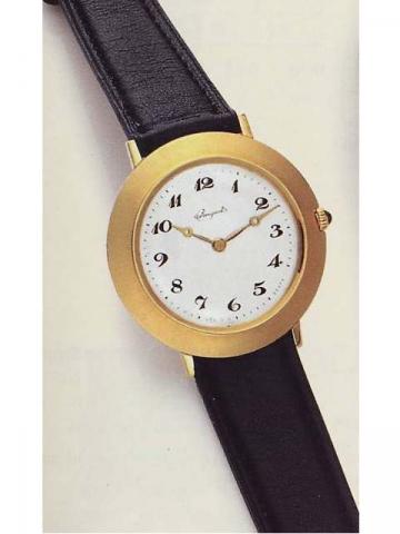 Breguet, Ref. 726. Produced in the 1970's.Very fine, thin, 18K yellow gold gentleman's wristwatch.