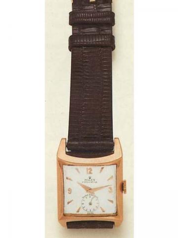 Rolex Perpetual, Ref. 8126. Produced in the 1940's.Fine carr_ galb_, self-winding, 18K pink gold lady's wristwatch.