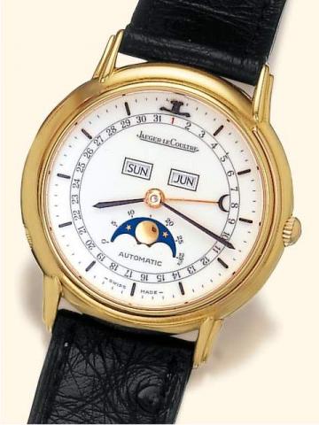 Jaeger LeCoultre Odysseus, Ref. 166.7.84. Produced in the 1990's.Fine, astronomic, self-winding, water-resistant, 18K yellow and pink gold gentleman's wristwatch with triple date, moon phases and lunar calendar.