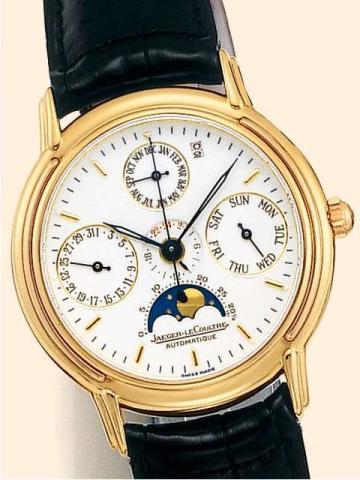 Jaeger LeCoultre, Odysseus Perpetuel, Ref. 166.7.60. Produced in the 1990's..Very fine, astronomic, center-seconds, self-winding, water-resistant, 18K yellow and pink gold gentleman's wristwatch with perpetual calendar, moon phases and an 18K yellow gold 