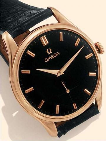 Omega, Ref. 2520. Produced circa 1957..Fine, 18K pink gold gentleman's wristwatch.