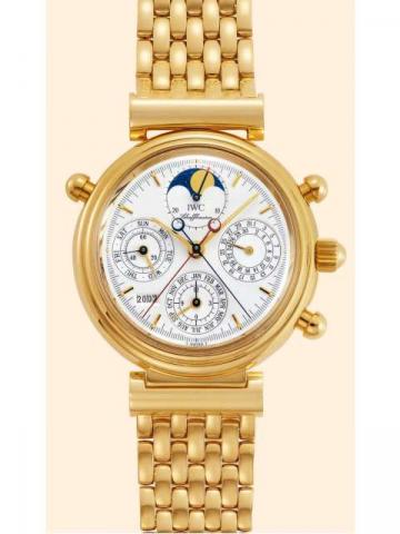 International.Watch Co., Schaff-hausen, Da Vinci Rattrapante, Ref. 9254. Pro-duced for the 10th anniversary of the Da Vinci in a limited edition of 500 examples in the late 1990