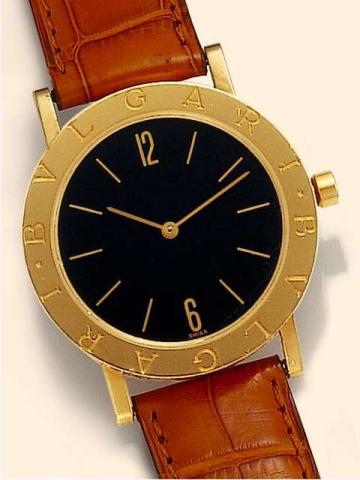 Bulgari, Ref. BB33GL. Produced in the 1990's..Fine, water-resistant, 18K yellow gold gentleman's quartz wristwatch with an 18K yellow gold Bulgari buckle.