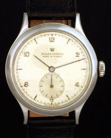Rolex Oyster, King-of-Wings, Precision, Ref. 4125. Produced in the 1940's.Fine, stainless steel gentleman's wristwatch.