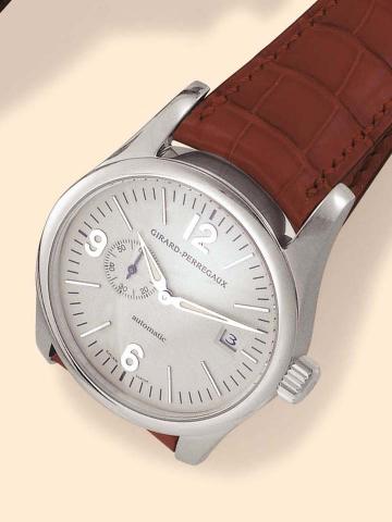 Girard-Perregaux, Automatic, Ref. 4952. Produced circa 2000.Fine, self-winding, water-resistant, stainless steel gentleman's wristwatch with date and a stainless steel Girard-Perregauxbuckle.