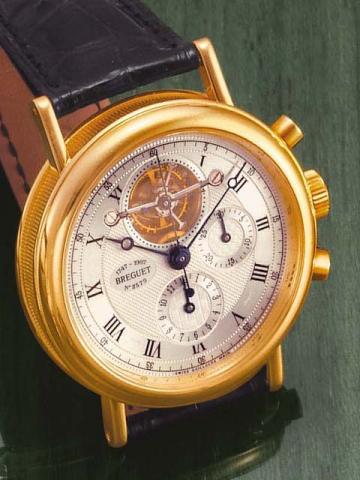 Breguet 1747 - 1997, Tourbillon Chronographe, No. 2579, Ref. 3567. Produced in very few examples in1997 to commemorate the 250th anniversary of Abraham Louis Breguet