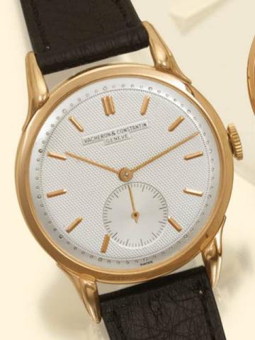 Vacheron & Constantin, Geneve, No. 499243, case No. 331319, Ref. 4523. Produced in 1952. Very fine and elegant, oversized, 18K pink gold gentleman's wristwatch.