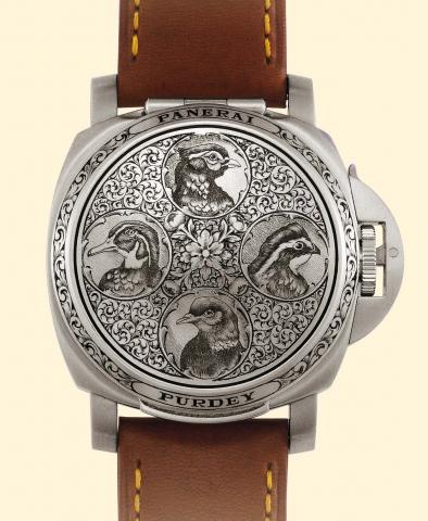 Panerai for Purdey Officine Panerai, Firenze 1860, Luminor Sealand, No. E 050/100, Ref. OP 6577. Produced in a limited edition of 100 examples in 2002 for famous gunmaker Purdey & Sons. Very fine and very rare, oversized, self-winding, water-resistant to 