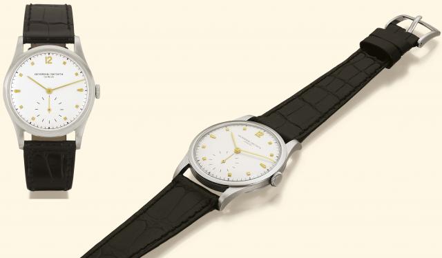 Vacheron & Constantin, Geneve, No. 499038, case No. 324560, Ref. 4073. Made in 1952. Very fine and rare, stainless steel gentleman's wristwatch, with a stainless steel Vacheron & Constantin buckle. Accompanied by a Certificate of Authenticity.