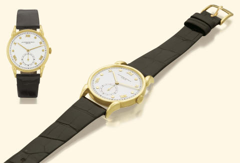 Claw Lugs Vacheron & Constantin, Geneve, No. 443575, case No. 282135, Ref. 4061. Made in 1943. Very fine and rare, 18K yellow gold gentleman