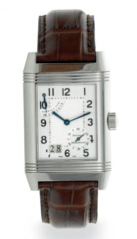 Jaeger-LeCoultre, Reverso, XGT Grande Date, Ref. 240.8.15. Made.in 2004..Fine, rectangular and reversible, stainless steel gentleman