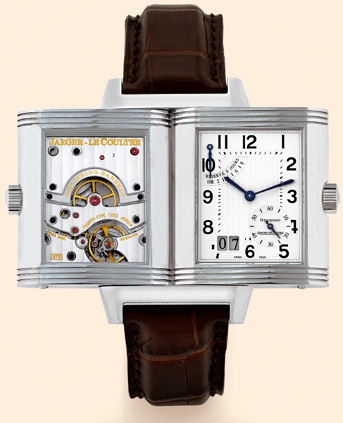 8-Day.Jaeger-LeCoultre, Reverso, XGT Grande Date.Ref. 240.8.15. Made in 2004..Fine, rectangular and reversible, stainless steel gentleman
