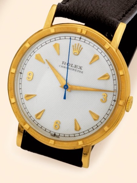 Ref. 8952.Rolex, Chronometer, Ref. 8952. Made in the late 1950s..Fine, center-seconds, 18K yellow gold gentleman's wristwatch.