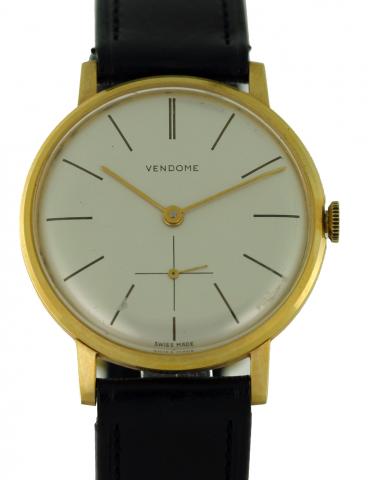 Vendome, Ref. 7355, case No. 65193. Made circa 1960..Fine and thin, gold plated gentleman