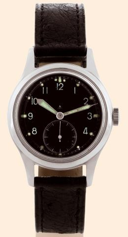 RAF.Jaeger-LeCoultre, No. 319527, case No. 279970.Ref. 9293. Made in the early 1940s..Fine, water-resistant, nickel-plated military wristwatch.