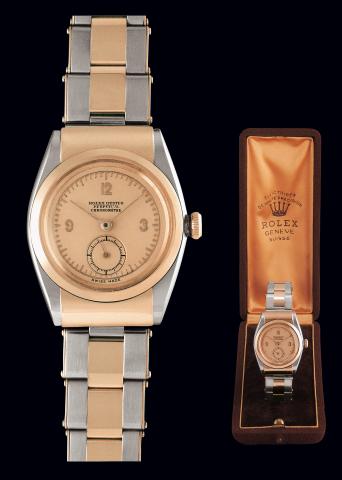 Ref. 3064.So Called Rigid Hooded Steel.and Pink Gold.Rolex, Oyster Perpetual, Chronom