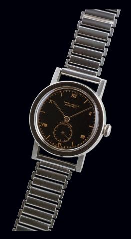 Ref. 3716 Stainless Steel.Impero Black Dial..Rolex, Oyster Perpetual.Chronom