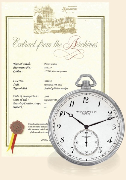 Large Stainless Steel Dress Watch, Silvered Dial.Patek Philippe & Cie, Gen