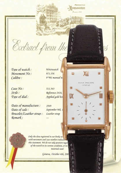 Pink Gold Ref. 2416.Patek Philippe & Cie, Gen
