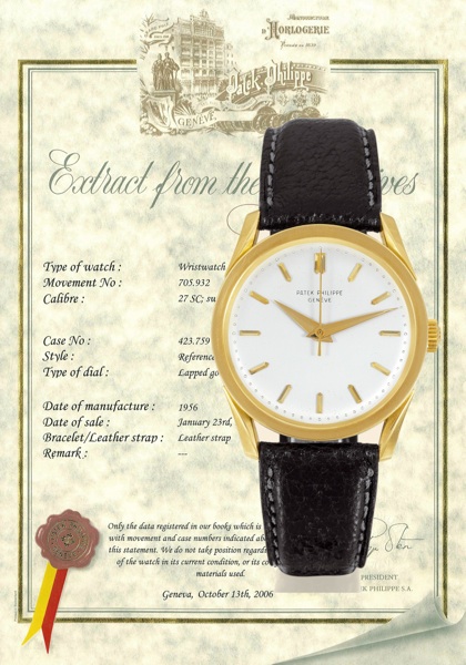 Ref. 2586, Yellow Gold.Patek Philippe, Gen