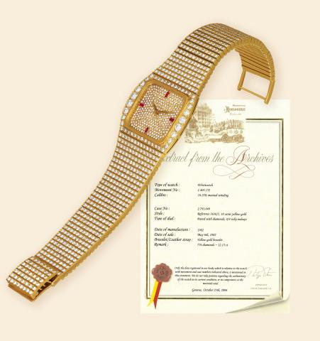 Ref. 3636-1, Yellow Gold Diamond and Ruby Dial.Patek Philippe, Gen