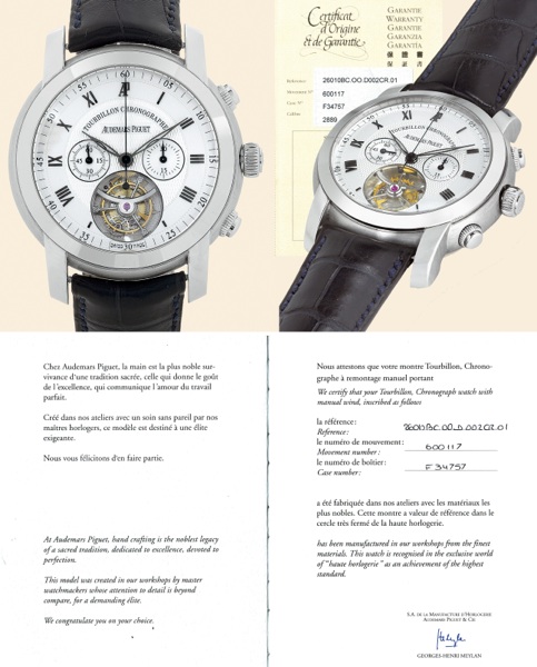 Jules Audemars - Tourbillon Chronographe.Audemars Piguet, Gen