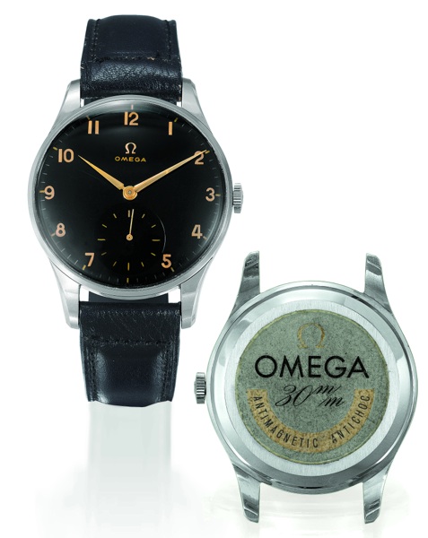 NEW OLD STOCK.Omega, No. 17317508, Ref. CK 2890. Made in 1959..Fine and rare, anti-magnetic, stainless steel gentleman`s wrist chronometer with a.stainless steel Omega buckle. This watch is sold with a box, Certificate of Authenticity.and 2-year Omega gua