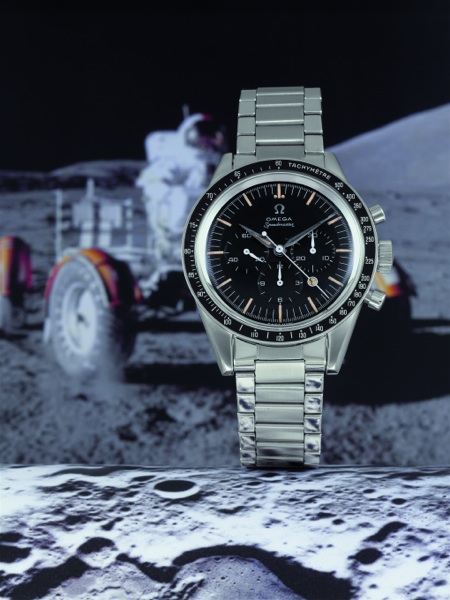 SPEEDMASTER ALPHA FIRST GENERATION Omega, Speedmaster, No. 17302974, Ref. CK 2998-1. Sold on September 7, 1960..Fine and rare, tonneau-shaped, water-resistant, stainless steel gentleman`s.wristwatch with round button chronograph, registers, black bezel wi