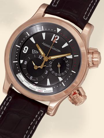 Master Compressor Geographic.Jaeger-LeCoultre, Master Compressor Geographic - 1000 Hours. Ref. 146.2.83, No 0361. Made in the early 2000s..Very fine, large, two time-zone, center-seconds, self-winding, water-resistant, 18K pink gold gentleman's.wristwatch