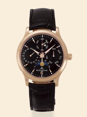 Master Control 1000 Hours.Jaeger-LeCoultre, Master Control 1000.Hours, movement No. 2971041, case No..108.05.001, Ref 140.2.80.S, No. 303. Sold in 2001..Very fine and elegant, astronomic, center seconds, self-winding.water-resistant, 18K pink gold gentlem