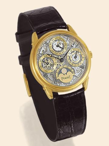 Yellow Gold Skeletonized Perpetuel Calendar.Piaget, Gen