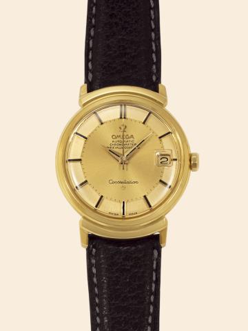 Yellow Gold Constellation.Calendar Grand.Luxe.Omega, Constellation, Automatic.Chronometer, Officially Certified.No. 24464556, case No. 812531, Ref. BA.168.002. Made circa 1965..Very fine and rare, center-seconds, self-winding.18K yellow gold gentleman`s w