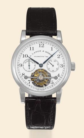 Platinum Tourbillon Pour le M_rite.A. Lange & S_hne, Glash