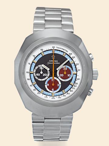 Anakin Skywalker.Omega, Seamaster, movement No. 32201912.Ref. ST 145.0023..Fine and very rare, tonneau-shaped, water-resistant, tungsten-.bombarded 1200 Vickers stainless steel wristwatch.with round button chronograph, 12-hour and 30-minute.registers, tac