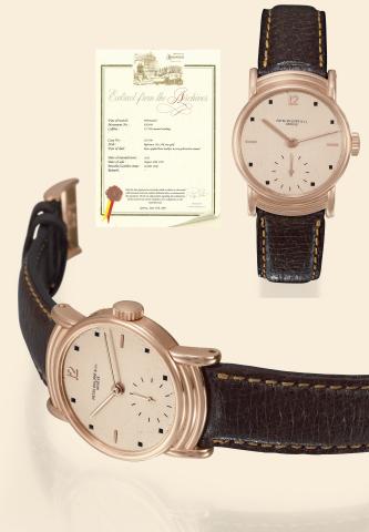 Ref. 540, Monochrome Pink Stepped Lugs.and Square Enamel Indexes.Patek Philippe & Co, Gen