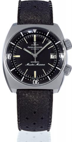 Super Compressor.LeCoultre, Master Mariner Deep Sea, Ref. E 558..Made in 1969..Fine, tonneau-shaped, center-seconds, self-winding, water-resistant.stainless steel wristwatch with date..To be sold without reserve