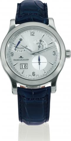 Master Eight Days.Jaeger-LeCoultre, Master Control 1000 Hours, Master Eight Days-Antoine LeCoultre, No. 011/200. Made in a limited.edition of 200 pieces in 2003..Very fine and rare, 8-day going, water-resistant, platinum wristwatch with large date, day an