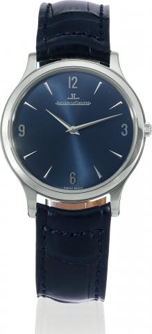 Ultra Thin.Jaeger LeCoultre, Master Control 1000 Hours, Serie Limitee Platinum, movement, No. 069/250, Ref. 145.6.79 S. Made.in a limited series of 250 pieces, circa 2000..Fine and elegant, water-resistant, platinum, ultra thin wristwatch with a platinum 