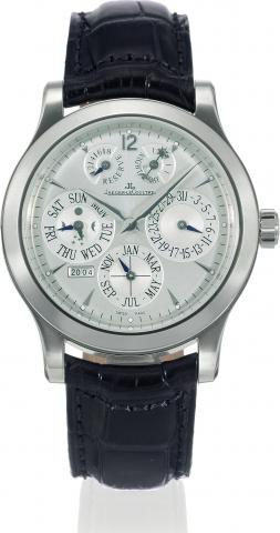 Master Eight Days Perpetual.Jaeger-LeCoultre, Master Control 1000 Hours, Master Eight Days Perpetual.- Antoine LeCoultre, No. 187/200, Ref. 146.6.26.S. Made in a limited edition of 200.pieces in 2005..Very fine and rare, 8-day going, manual-wound, water-r
