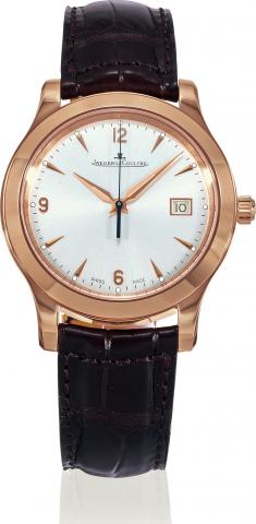 Master Control.Jaeger LeCoultre, Master Control, 1000 hours.movement No. 2762534, case No. 0302, Ref. 147.2.37.S. Made.circa 2006..Fine, self-winding, water-resistant, center seconds, 18K pink.gold wristwatch with date and an 18K pink gold Jaeger.LeCoultr