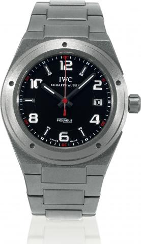 Ingenieur AMG.International Watch Co., Schaffhausen, Ing_nieur AMG, Automatic, case No. 3115242, Ref. 322702. Made exclusively.for Mercedes-AMG in 2004, sold on May 3rd, 2007..Fine, tonneau-shaped, center seconds, self-winding, water-resistant, anti-magne