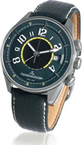 Amvox 1 - R-Alarm Aston Martin.Jaeger-LeCoultre, Amvox 1 - R-Alarm Aston Martin.1000-hour control, No. 202/500, case No. 0174, Ref. 191.T.97..Made in a limited edition of 500 pieces in 2005. Sold on January.12th, 2006..Very fine and rare, large, center se