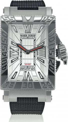 Sea More, Just for Friends.Roger Dubuis, Sport Activity Watch, 300m/990ft, movement No. 0407, No. 039/280, Ref. MS 342193.53. Made in.a limited series of 280 examples circa 2005..Fine and unusual, large, rectangular-shaped, self-winding, water-resistant, 