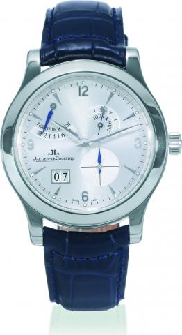 Platinum Master Eight Days.Jaeger-LeCoultre, Master Control 1000 Hours, Master Eight Days-Antoine LeCoultre, No. 040/200.Ref. 146.6.17. Made in a limited edition of 200 pieces in 2003..Very fine and rare, 8-day going, water-resistant, platinum wristwatch 