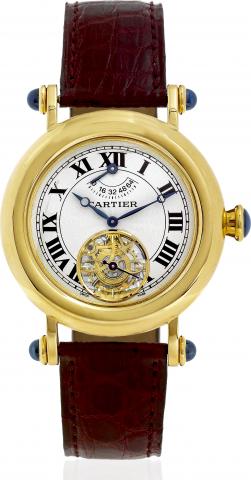 Diabolo Tourbillon.Cartier Diabolo Tourbillon, No. 102, case No. 2050, Ref. T 1043. Made in the 1990