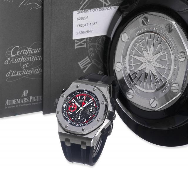 Royal Oak Offshore, Alinghi Polaris.Audemars Piguet, Royal Oak Offshore Alinghi Polaris, movement No. 626293, No. 1387, case No. F52647, Ref. 26040ST..Made in a limited edition of 2000 examples in 2006, sold on September 28th, 2006..Very fine and rare, la