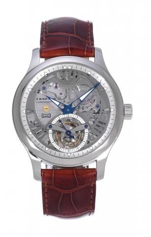 SteelWings Tourbillon No.1.Chopard, L.U.C., SteelWings Tourbillon, Chronometre.9 Days, No. 01/30, movement No. 1, case No..1071511, Ref. 16/8963.Made in a limited series of 30 examples in.2004 for Antiquorum