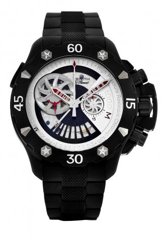 Defy Xtreme Titanium Chronograph.Zenith, Defy Xtreme High Pressure Resistant Chronograph.1000 M For Xtreme Condition Use, El Primero, Ref. 96.0525.4021..Made in 2007. Accompanied by a fitted box, a temporary warranty.and booklet..Fine, large, self-winding