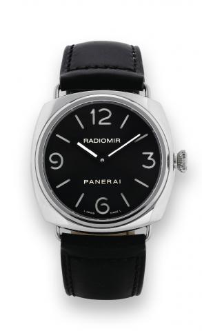PAM 210 Historic Collection Radiomir.Officine Panerai, Firenze 1860, Radiomir, No. H.1006/1500, Ref. OP 6623. Made in a limited edition of 1500.pieces in 2005..Fine, large, cushion-shaped, water-resistant, stainless steel.diver's wristwatch with a stainle